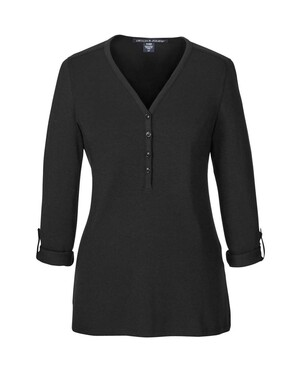 Women's Perfect Fit™ Y-Placket Convertible Sleeve Knit Top