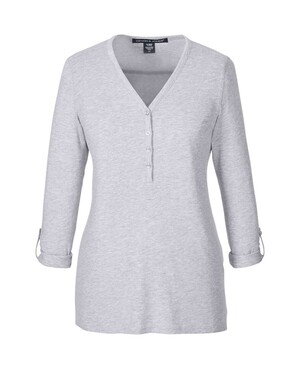 Women's Perfect Fit™ Y-Placket Convertible Sleeve Knit Top
