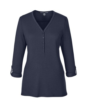 Women's Perfect Fit™ Y-Placket Convertible Sleeve Knit Top