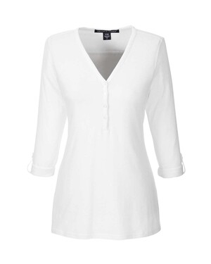 Women's Perfect Fit™ Y-Placket Convertible Sleeve Knit Top