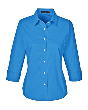 Women's Perfect Fit™ Three-Quarter Sleeve Stretch Poplin Dress Shirt