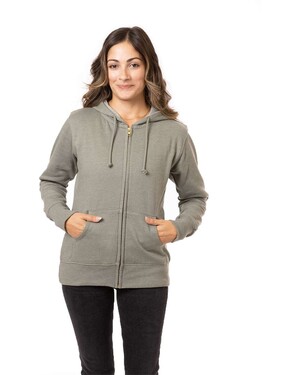 Women's Heathered Full-Zip Hooded Sweatshirt