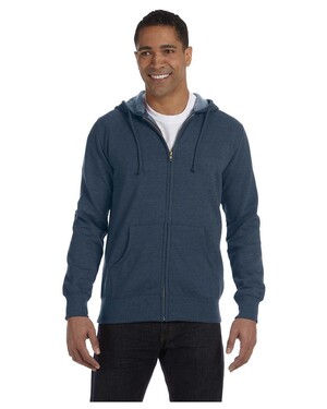 Heathered Full-Zip Hooded Sweatshirt