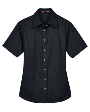 Women's Easy Blend™ Short Sleeve Twill Dress Shirt with Stain-Release