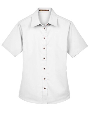 Women's Easy Blend™ Short Sleeve Twill Dress Shirt with Stain-Release