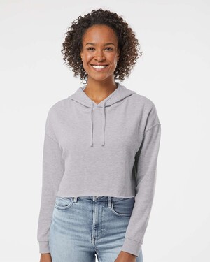 Women's Lightweight Hooded Pullover Crop Sweatshirt