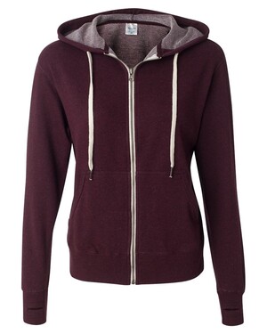Unisex French Terry Heathered Zip-Up Hoodie