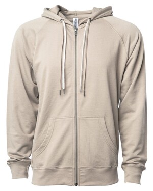 Icon Unisex Lightweight Loopback Terry Zip-Up Hoodie