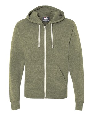 Triblend Hooded Zip-Up Hoodie