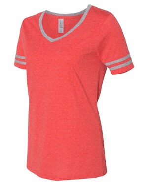 Triblend Women's V-Neck Varsity T-Shirt