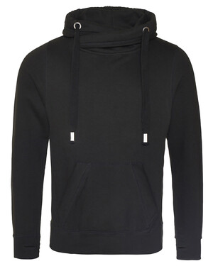 Cross Neck Hooded Sweatshirt