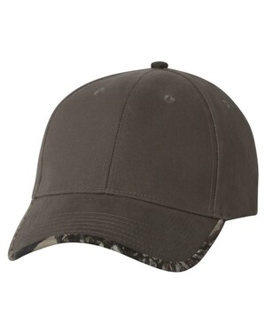 KATI LC26 Solid Hat with Camo Bill - BlankCaps.com