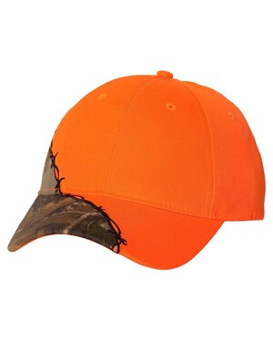 Licensed Camo Hat with Barbed Wire Embroidery