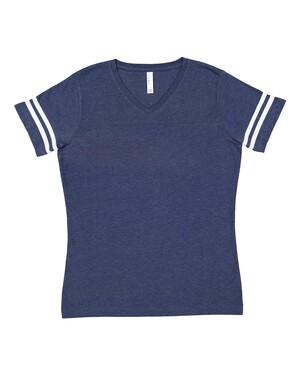 Women's Football V-Neck Fine Jersey T-Shirt