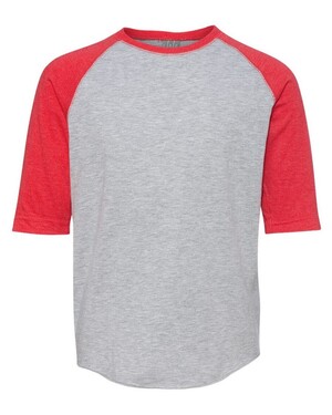 Next Level Youth CVC 3/4-Sleeve Raglan Baseball T-Shirt M-3352