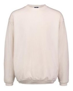 Corded Crewneck Pullover Sweatshirt 