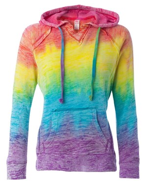 Courtney Burnout V-Notch Pullover Hoodie