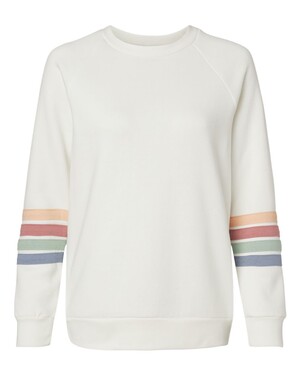 Women's Striped Sleeves Crewneck Sweatshirt