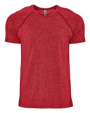 Next Level Men's Mock Twist Short Sleeve Hoody T-Shirt – Comfortable Cotton Blend, Curved Hem