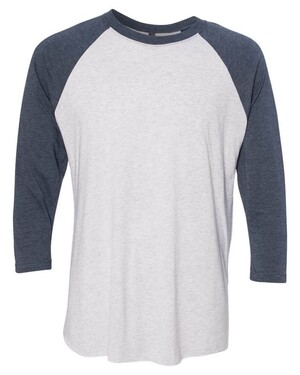 Atlanta Braves Nike Property Of Tri-Blend Raglan 3/4 Sleeve T-Shirt -  Gray/Navy