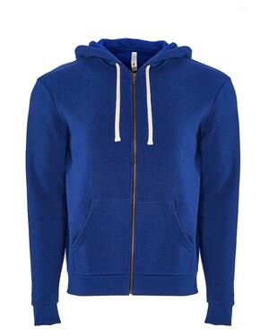 Next Level Unisex Zip Hoody (Style 9602) - 80% Cotton/20% Polyester Fleece, Sueded Jersey Lined Hood, Tear-Away Label