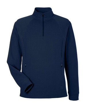 NoREMID ネイビー サーマル North End NE200 Rhythm Waffle Quarter-Zip Pullover - T