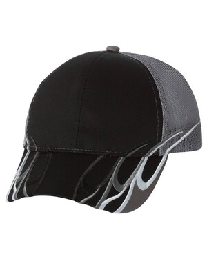 Flame Trucker Hat w/ Velcro Closure