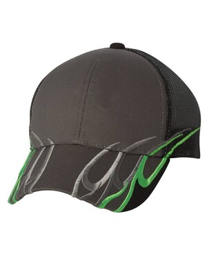 Flame Trucker Hat w/ Velcro Closure