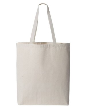 11L Canvas Tote Bag With Color Handles