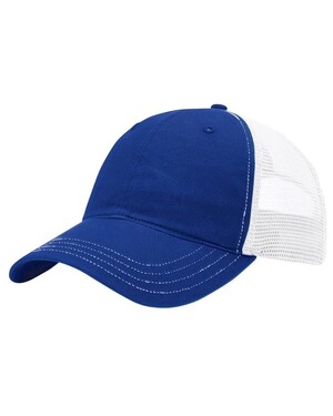 thumbnail image 2 of Richardson 111p Garment Washed Trucker Hat | Mesh Back, Adjustable Snapback Baseball Cap For Men (Cotton/Nylon) 2 of 6