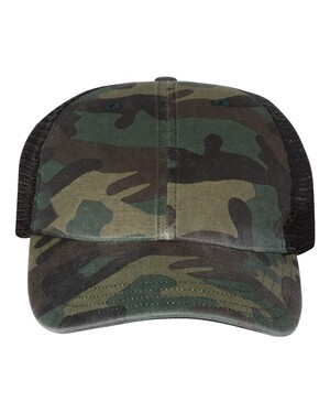 Camo Washed Trucker Hat