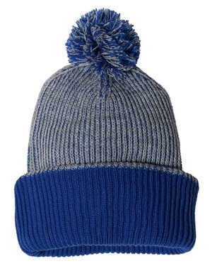 12" Knit Speckled Pom-Pom Beanie