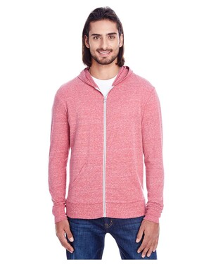 Triblend Full-Zip Light Hooded Sweatshirt