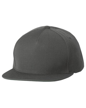 5-Panel Wool Blend Flat-Bill Snapback Hat