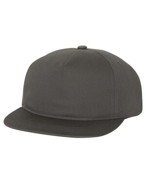 Unstructured Five-Panel Flat-Bill Snapback Hat