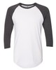 American Apparel BB453W 50/50 Raglan Three-Quarter Sleeve T-Shirt