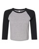 Bella + Canvas 1200 Women's Micro Rib 3/4 Raglan Sleeve Baby T-Shirt