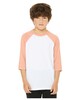 Bella + Canvas 3200Y Youth Three-Quarter Sleeve Baseball T-Shirt