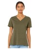 Bella + Canvas 6405CVC Women's Relaxed Heather CVC V-Neck Tee