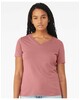 Bella + Canvas 6415 Women's Relaxed Triblend Short Sleeve V-Neck T-Shirt