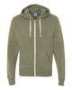 J. America 8872 Triblend Hooded Zip-Up Hoodie