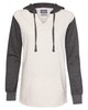 MV Sport W20145 Women’s French Terry Pullover Hoodie with Color blocked Sleeves