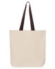 Q-Tees Q4400 11L Canvas Tote Bag With Color Handles