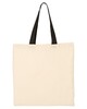 Q-Tees QTB6000 Economical Tote with Contrast-Color Handles
