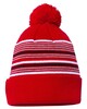 Sportsman SP60 12" Striped Pom-Pom Knit Beanie