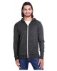 Threadfast Apparel 302Z Triblend Full-Zip Light Hooded Sweatshirt
