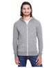 Threadfast Apparel 302Z Triblend Full-Zip Light Hooded Sweatshirt