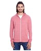 Threadfast Apparel 302Z Triblend Full-Zip Light Hooded Sweatshirt