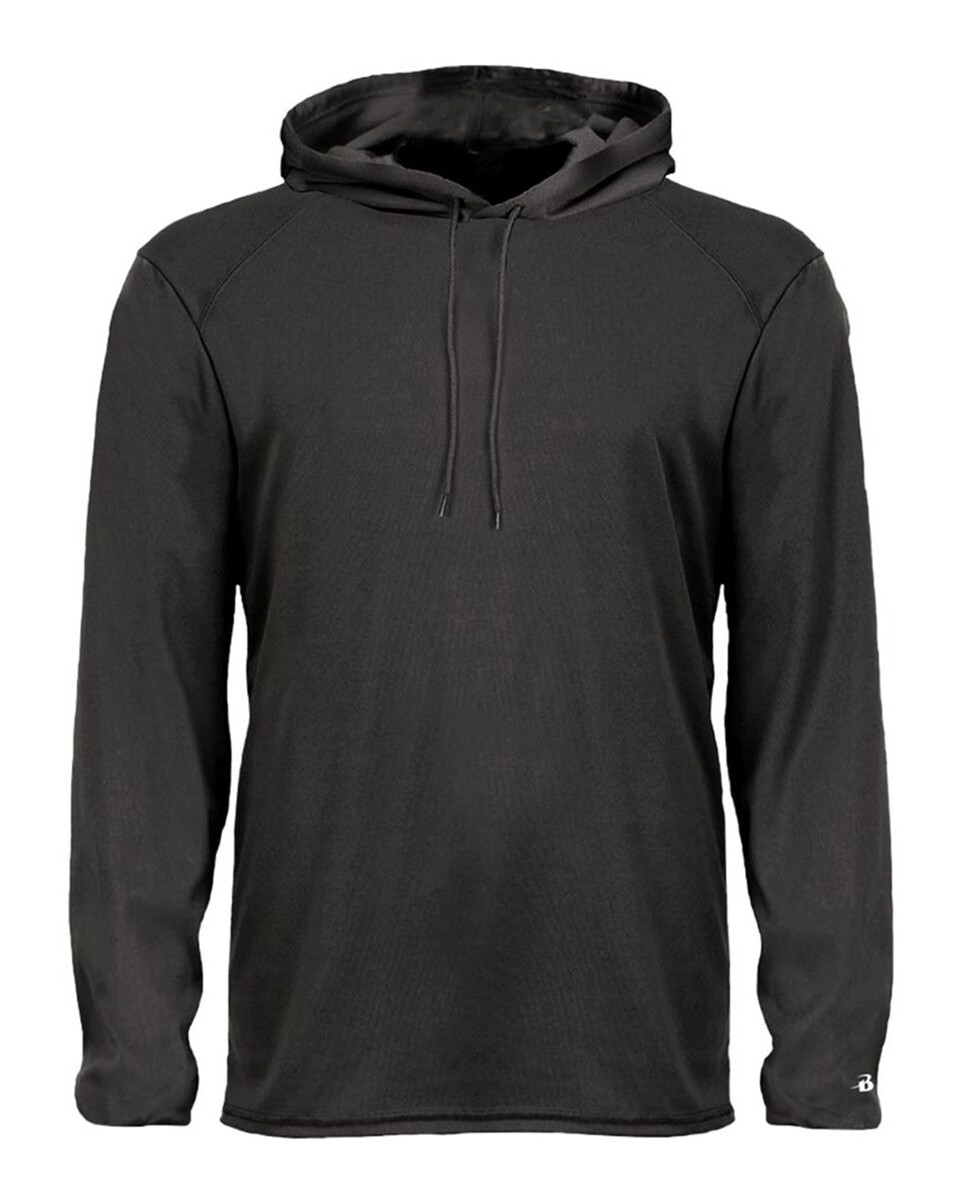 Badger 4105 B-Core Long Sleeve T-Shirt Hoodie - T-ShirtWholesaler.com