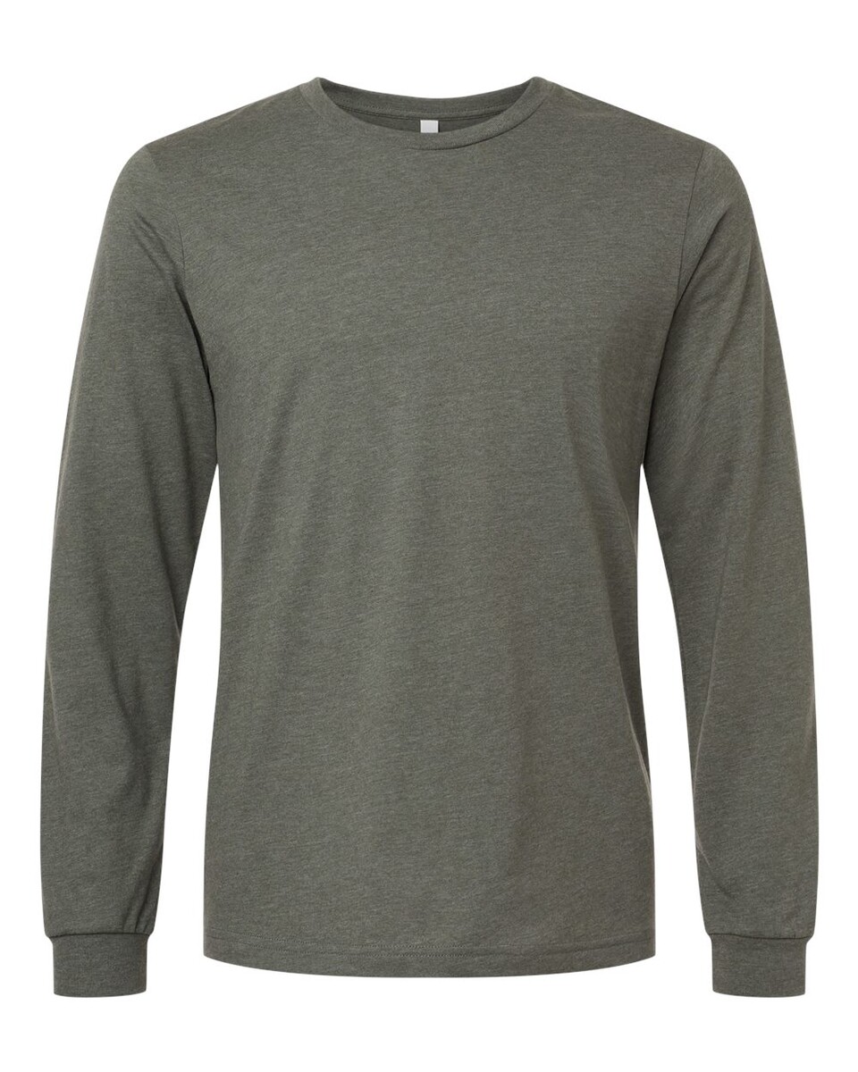 Bella + Canvas 3501CVC Unisex Heather CVC Long Sleeve T-Shirt ...